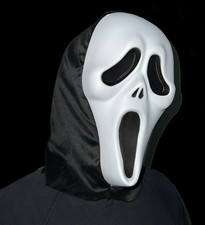 Máscara De Scream De Látex Realista Con Cuchillo De Plástico Sangriento, Careta De Fantasma Para Halloween Y Cosplay, Talla Única Ajustable