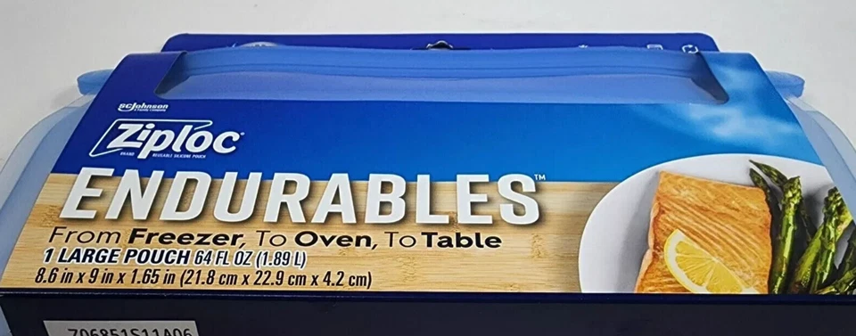 Ziploc Endurables Large Pouch Half Gallon 64 fl oz Reusable Silicone New 8.6x9 - Image 4 of 4