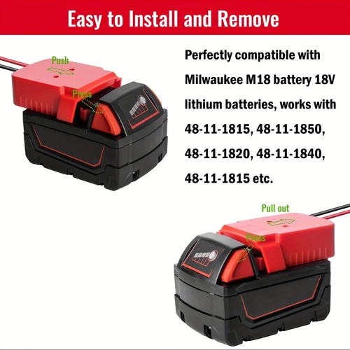 18V to 12V Step-Down Converter for Milwaukee M18 Battery Adapter DC 12V 120W 10A - Picture 6 of 12