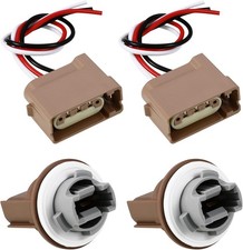 2-Pack Turn Signal Socket and Pigtail Connector with Wire Harness Compatible wit