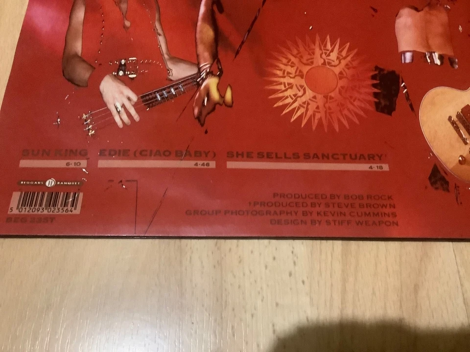 The Cult Sun King Hologram Wallet 12" Vinyl Record A1 B1 - Imagem 4 de 4