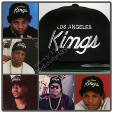 LA Los Angeles Kings Script Black Cap Hat Snapback NWA EAZY E