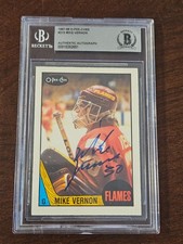 1987 88 OPC MIKE VERNON AUTO In Person BECKETT Authentication