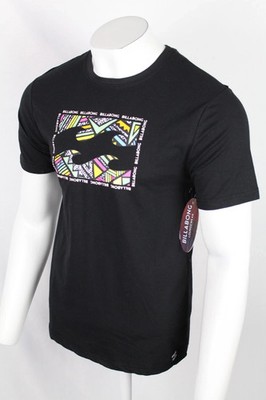 Billabong Men's Box Logo Graphic T Shirt Short Sleeve M Medium Super Soft Black