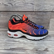 Nike Air Max Plus SE TN Orange Blue Black AR0006-800 Total Crimson GS Size 5.5Y