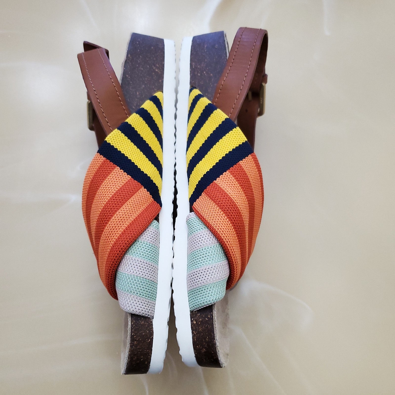 Tory Burch Corey Multi Patchwork Women's Stripe S… - image 8