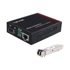 Gigabit Fiber Ethernet Media Converter Multimode Dual LC Transceiver Slot