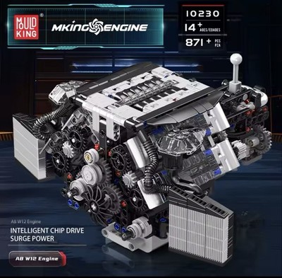 Mould King 10230 871PCS Technical Engine Building Blocks Motorized Car Set