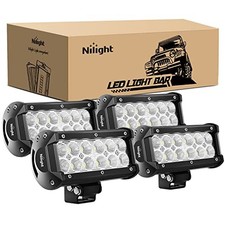 - 4PCS 36W 6.5 Inch Flood LED Light Bar Off Road Super Bright Driving Fog