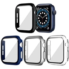 4 Pack Hard PC Case for Apple Watch SE 2022/Series 6/5/4 40mm with Screen Protec