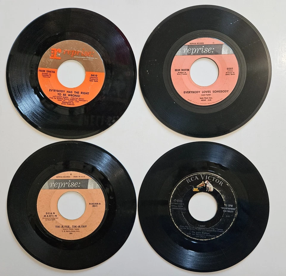 7" Records Lot #AGR: 95 Vintage Crooners Vocal 45s Frank Sinatra G/VG Condition - Image 4 of 4