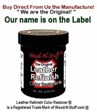 LEATHER Refinish Color RESTORER   DARK BROWN  We are the ORIGINAL 