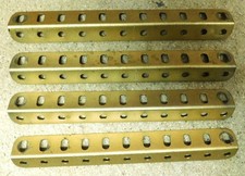 4 CORNIERES DE 11 TROUS DE 14cm réf 9 . PIECE MECCANO ANNÉES 36/58 BOITE 7a à 10