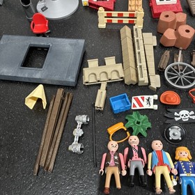 Large Playmobil Lot, Barn, Castle, Figures, Accessories, Pirates, Weapons, Etc.