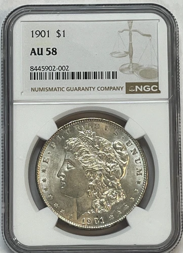 1901 Morgan Silver Dollar NGC AU 58