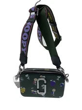 MARC JACOBS PEANUTS THE SNAPSHOT Snapshot Snoopy Shoulder Bag Leather GRN