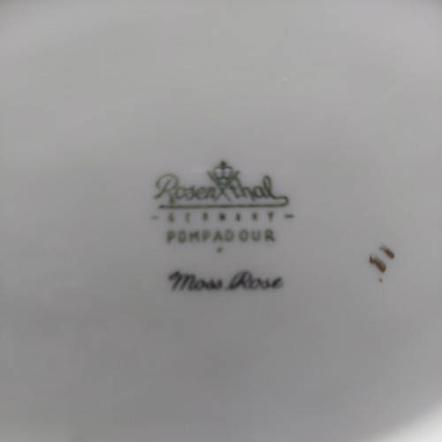 9" Rosenthal - Continental Pompadour Ivory Moss Rose Vegetable/Serving Dish - Picture 5 of 14