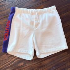 VTG Nautica Competition Sweat Shorts Fleece Men's Sz XL - White Blue - 90s USA