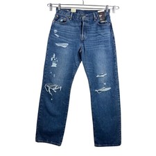 Levi's 501 90s Jeans Women 29 Blue Distressed Mid Rise Straight Leg