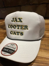 “Jax Cooter Cats “ White SnapBack  Rope Trucker Hat Fast Shipping