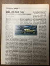 Aw 2136 Article Escape Road 1913 Zinn Buick Racer Rebodied Model 24 Roadster 1pg