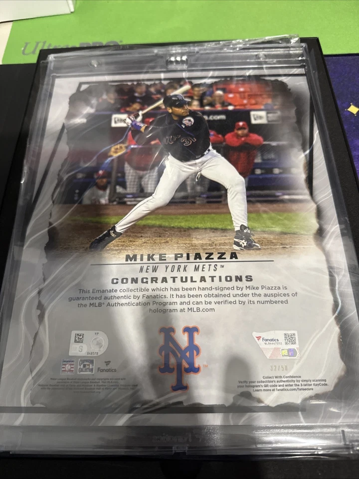 Mike Piazza Gold Auto Emanate Fanatics Under Wraps 32/50 Foto 2 de 2