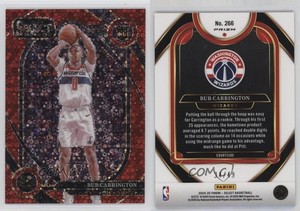 2024 Panini Select Courtside Red Disco Prizm /49 Bub Carrington #266 Rookie RC
