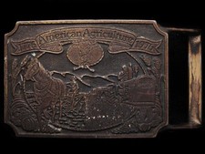 IL25169 VINTAGE 1976  AMERICAN AGRICULTURE BICENTENNIAL  BELT BUCKLE