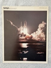 NASA STS-8 Night Launch Space Shuttle Photograph 1983 Astronauts  Space Travel