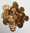 1958-D copper Lincoln Cents (Roll of 50), CHOICE UNC. RED
