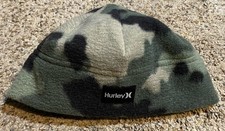 Hurley Green Camo/Camouflage Youth/Kids/Boys Fleece Beanie Hat Cap