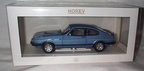 NOREV 1/18 DIECAST 1984 FORD CAPRI MK3 RHD  2.8i INJECTION PARIS BLUE METALLIC