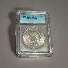 1923-D MS 63 $1 Silver Peace Dollar ICG LIGHT BLUE TONER!