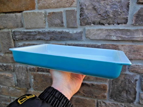 Vintage Pyrex Lasagna Pan 933 RARE Blue Horizon 13.5 x 8.75 Great Condition!