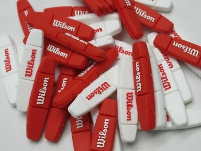 CHOOSE 2: WILSON VIBRATION DAMPENERS FOR TENNIS RACQUETS (RED AND WHITE)