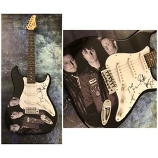 GFA Billie Joe Armstrong Band x3 * GREEN DAY * Signed Skin Electric Guitar COA