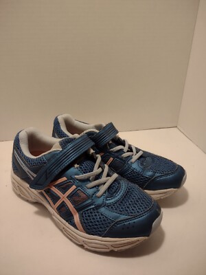 ASICS Girl's Pre Contend 4 Blue pink Running Shoes-Size 2.5 C709N