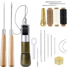 Leather Sewing Awl Thread Kit With Waxed Hand Speedy Sewing Stitcher Repair Tool