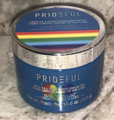 PRIDEFUL Green Tea & Honey Body Butter Moisturizer 10.6 oz Aromatherapeutic Oils