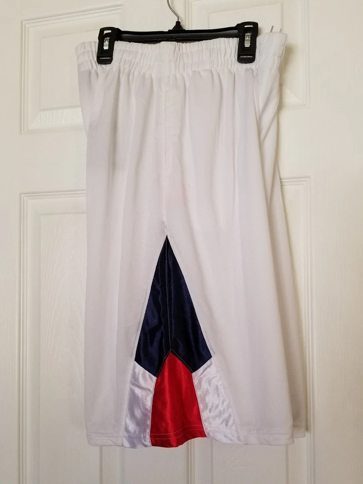 Pantalones Cortos Galaxy 100% Poliéster Blanco Nuevos con Etiquetas Talla Grande Foto 3 de 4