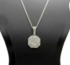 Beautiful 14k White Gold Natural Diamonds 0.65 tcw Charm Pendant Chain Necklace — photo 1