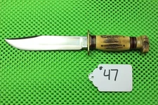 Marbles Gladstone Mich. U.S.A.  IDEAL Knife Full Stag Handle & Pommel Ref # 47