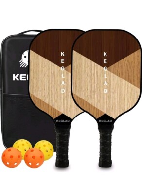 New 2 Pickleball Paddles, Graphite Pickleball Paddles With 4 Balls And Bag (4s7)