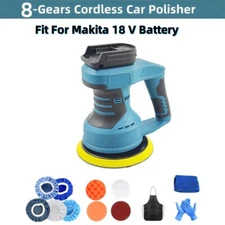 8 Gears 320W For Makita 18V LXT BL18 Battery Cordless Car Buffer Polisher 150mm