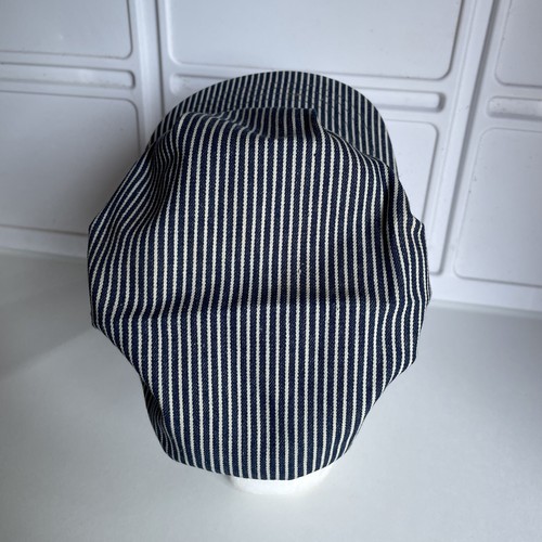 Original Vintage Striped Train Engineer’s Hat Large Made In USA NWOT Never Worn - Picture 3 of 9