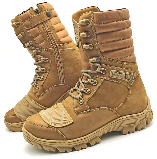 Botas de caza para hombre Botas militares de cuero del desierto de la...