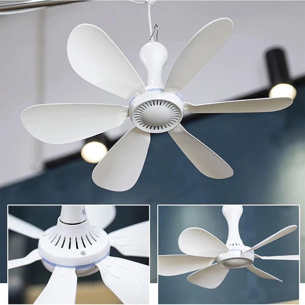 5V Rechargeable Energy Saving Quiet Fan Portable Ceiling Fans Mini USB no Light