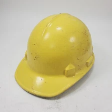 1979 Vtg Jackson Products Yellow Fiberglass Safety Hard Hat Helmet Ansi-Z87.1