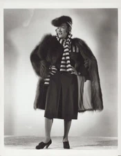 Gloria Swanson decked out in furs and scarf 1930's fashion vintage 8x10 photo