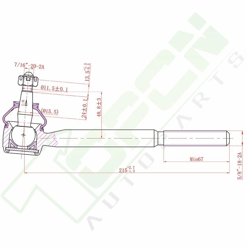 6x For 78-87 Chevrolet El Camino/Monte Carlo Tie Rod Ends Center Link Idler Arm Foto 2 de 4